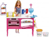 Photos - Doll Barbie Malibu and 18 Pastry-Making Pieces HJY19 