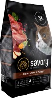 Photos - Cat Food Savory Adult Cat Sensitive Digestion Fresh Lamb/Turkey  400 g