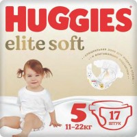Photos - Nappies Huggies Elite Soft 5 / 17 pcs 
