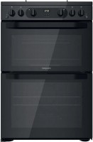 Photos - Cooker Hotpoint-Ariston HDM67G0CMB/UK black