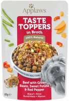 Photos - Dog Food Applaws Taste Toppers Beef with Green Beans Broth Pouch 12 pcs 12