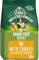 Photos - Dog Food James Wellbeloved Adult Grain-Free Turkey/Vegetables 10 kg 