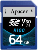 Photos - Memory Card Apacer SD UHS-I U3 V30 Class 10 64 GB