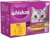 Photos - Cat Food Whiskas 1+ Poultry Feasts in Gravy  48 pcs