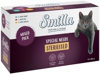 Photos - Cat Food Smilla Adult Sterilised Pouch  12 pcs