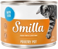 Photos - Cat Food Smilla Bowls Poultry with Fish 200 g 6 pcs 