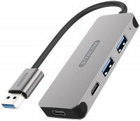 Photos - Card Reader / USB Hub Sitecom USB-A to USB-A + USB-C Hub CN-399 