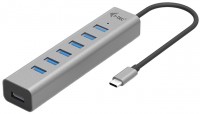 Photos - Card Reader / USB Hub i-Tec USB-C Charging Metal HUB 7 Port 