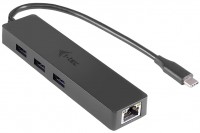 Photos - Card Reader / USB Hub i-Tec USB-C Slim Passive HUB 3 Port + Gigabit Ethernet Adapter 
