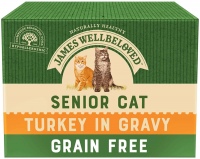 Photos - Cat Food James Wellbeloved Senior Cat Turkey in Gravy  96 pcs