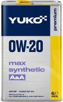 Photos - Engine Oil YUKO Max Synthetic 0W-20 4 L