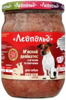 Photos - Dog Food Leopold Meat Delicacies with Meat/Vegetables 6 pcs 6