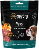 Photos - Dog Food Savory Crunchy Snacks Puppy Lamb 200 g 