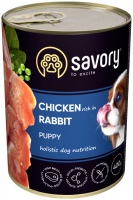 Photos - Dog Food Savory Puppy All Breeds Chicken Rich in Rabbit Pate 