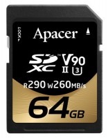 Photos - Memory Card Apacer SDXC UHS-II U3 V90 Class 10 64 GB