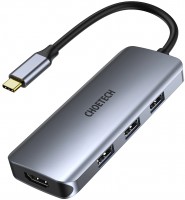 Card Reader / USB Hub Choetech 7-In-1 USB-C HDMI Adapter 