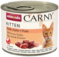 Photos - Cat Food Animonda Kitten Carny Veal/Chicken/Turkey 200 g 