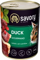 Photos - Cat Food Savory Adult Cat Gourmand Duck Pate  400 g