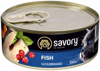 Photos - Cat Food Savory Adult Cat Gourmand Fish Pate  100 g