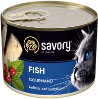 Photos - Cat Food Savory Adult Cat Gourmand Fish Pate  200 g