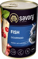 Photos - Cat Food Savory Adult Cat Gourmand Fish Pate  400 g