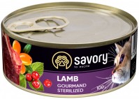 Photos - Cat Food Savory Cat Sterilised Lamb Pate  100 g