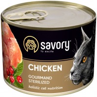 Photos - Cat Food Savory Cat Sterilised Chicken Pate  200 g