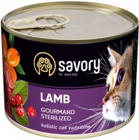Photos - Cat Food Savory Cat Sterilised Lamb Pate  200 g