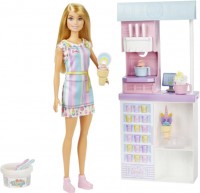 Doll Barbie Ice Cream Shop Playset HCN46 