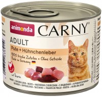 Photos - Cat Food Animonda Adult Carny Turkey/Chicken Liver  200 g 6 pcs