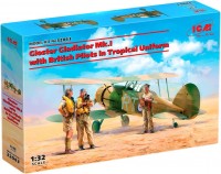Photos - Model Building Kit ICM Gloster Gladiator Mk.I with British Pilots in Tropical Uniform (1:32) 