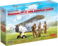 Photos - Model Building Kit ICM Stearman PT-17 with American Cadets (1:32) 