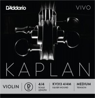 Photos - Strings DAddario Kaplan Vivo Violin D String 4/4 Medium 