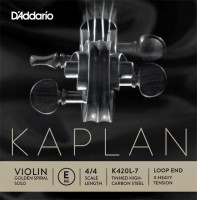 Photos - Strings DAddario Kaplan Golden Spiral Solo Violin E String Loop Ex. Heavy 