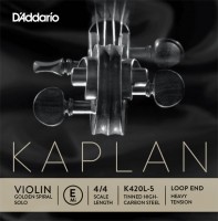 Photos - Strings DAddario Kaplan Golden Spiral Solo Violin E String Loop End Heavy 