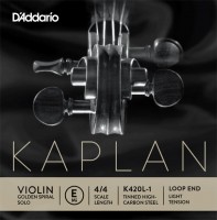 Photos - Strings DAddario Kaplan Golden Spiral Solo Violin E String Loop End Light 