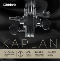 Photos - Strings DAddario Kaplan Golden Spiral Solo Violin E String Ball Ex. Heavy 