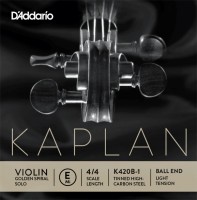Photos - Strings DAddario Kaplan Golden Spiral Solo Violin E String Ball End Light 