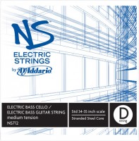 Photos - Strings DAddario NS Electric Bass Guitar/Cello D String 4/4 Medium 