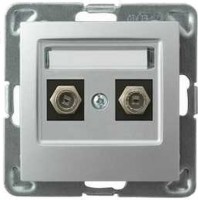 Photos - Socket Ospel Impresja GPA-2YF/m/18 silver