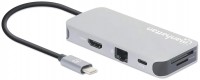Card Reader / USB Hub MANHATTAN USB-C 8-in-1 Docking Station with Power Delivery 