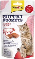 Photos - Cat Food GimCat Nutri Pockets Beef 60 g 
