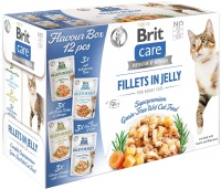 Photos - Cat Food Brit Care Fillets Flavour Box in Jelly 12 pcs 