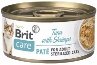 Photos - Cat Food Brit Care Pate Sterilized Tuna with Shrimps 70 g 