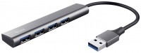 Photos - Card Reader / USB Hub Trust Halyx 4-Port USB Hub 