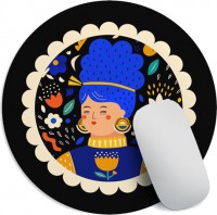 Photos - Mouse Pad Presentville A girl in Ukrainian colors Mouse Pad 