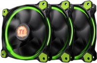 Photos - Computer Cooling Thermaltake Riing 12 LED Green (3-Fan Pack) 