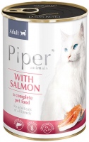 Photos - Cat Food Piper Cat Canned Adult Salmon 400 g 