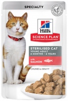 Photos - Cat Food Hills SP Sterilised Young Adult Salmon 12 pcs 