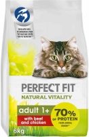 Photos - Cat Food Perfect Fit Adult Natural Vitality with Beef/Chicken  6 kg